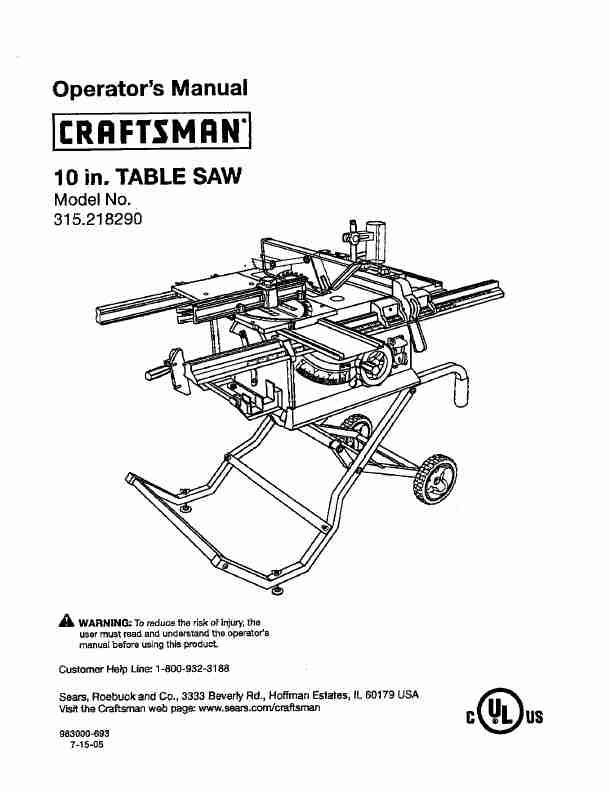 Craftsman Saw 315 21829-page_pdf
